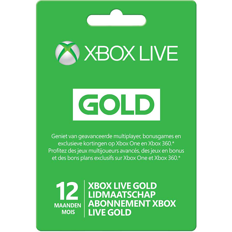 XBOX Live Gold 12 maanden XBOX Live Gold 12 maanden